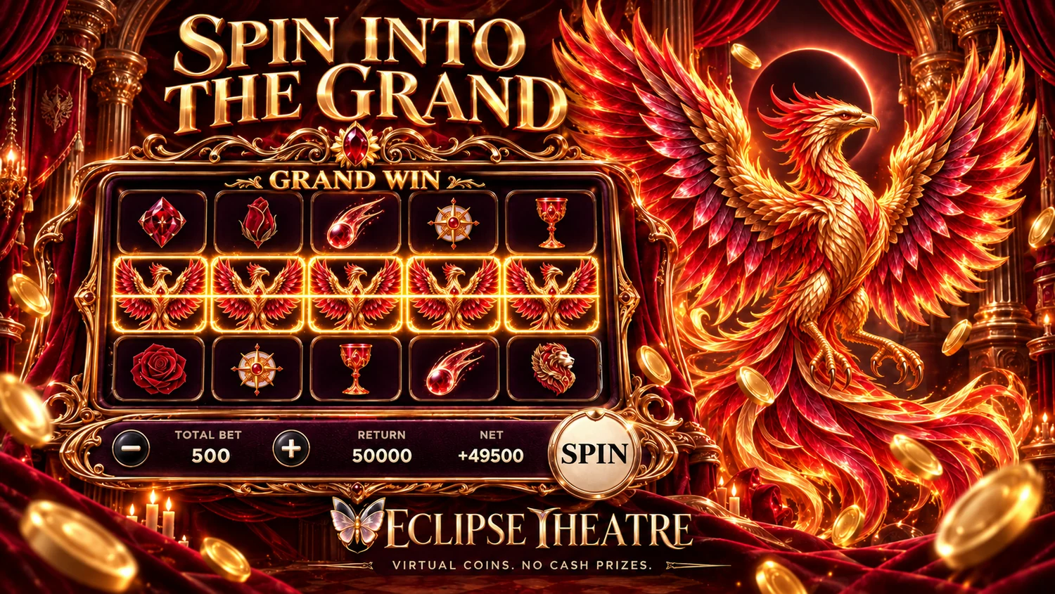 Crimson Eclipse: a five-reel Slots board, SPIN control and themed guardian